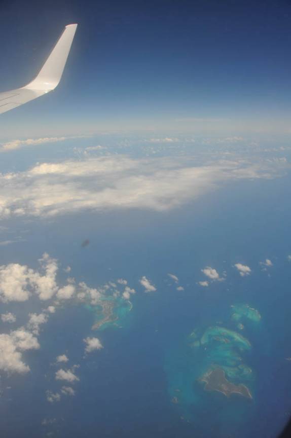 Passando sobre as Granadinas, durante o vôo entre Trinidad e Sint Maarten, no Caribe